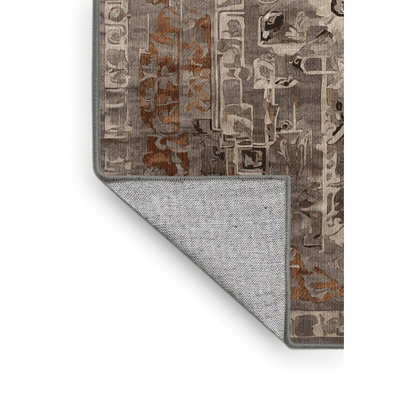Tapis gris lavable à la machine, Rectangle 2 pi x 3 pi