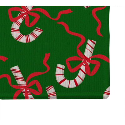 Candycanes & Bows Holiday Bath Mat