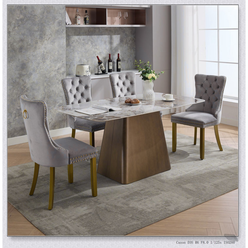 Ensemble de chaises de salle à manger Nikki, Gris clair