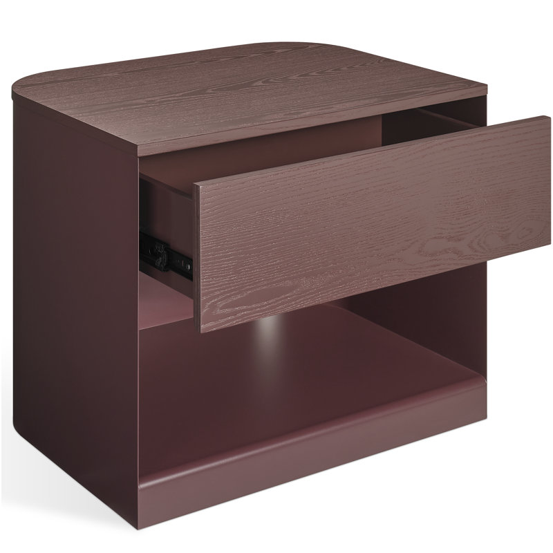 Dally 1 - Drawer Nightstand, Oxblood