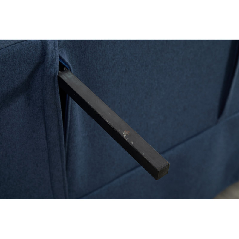 Sleeper Chair 3-In-1 Convertible Chair Bed Pull Out Sleeper Chair Beds Adjustable Double Armchair Sofa Bed With USB Ports, Side Pocket, Linen Navy