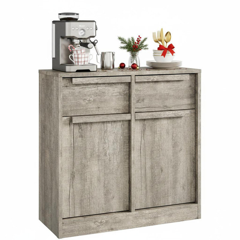 31.5" Sideboard Buffet Cabinet with 2 Drawers & 2 Doors, Modern Storage Buffet Table for Kitchen, Dining Room, Living Room, Coffee Accent Cabinet