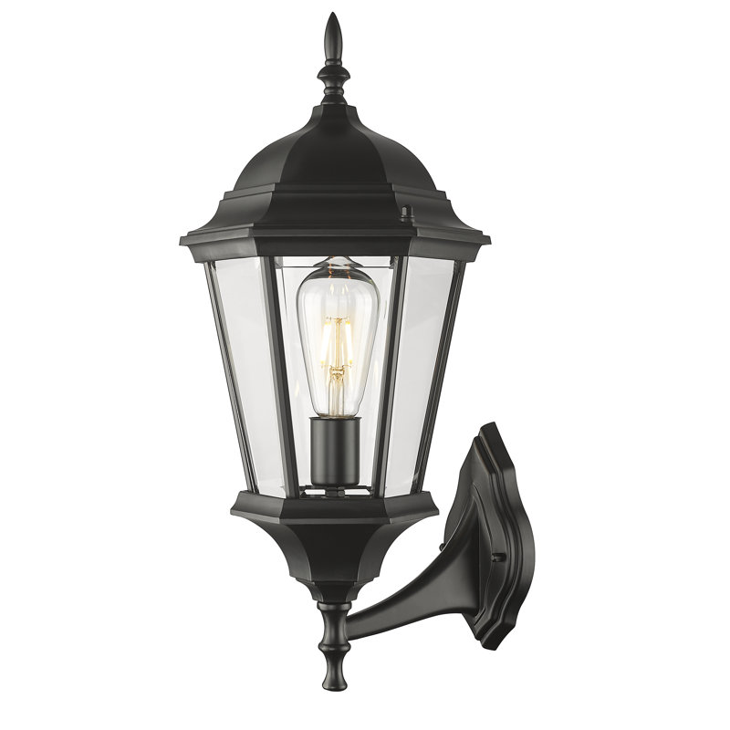Howa Wall Light, Matte Black, Clear Beveled