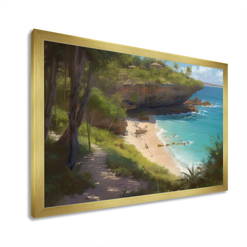 Coastal Radiance II sur impression sur toile, H 12 po x l 20 po x P 1 po, Encadrement doré