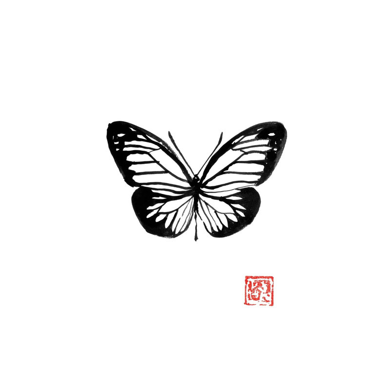 Butterfly by Péchane - Print on Canvas, Wrapped Canvas, 101.6 cm H x 66.04 cm W x 1.91 cm D