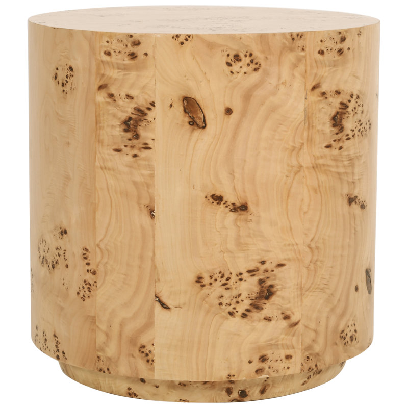 Table de bout cylindrique en bois massif