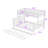 Wood Frame Twin XL Over Queen Bunk Bed with Trundle-554633736