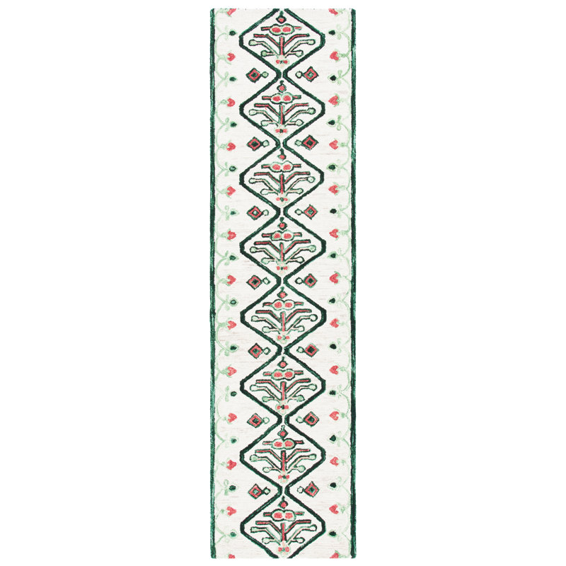 Hand Tufted Wool Southwestern Rug, Runner 2'3" x 9'