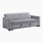 Artjom 83.5" Modern & Contemporary Convertible Sofa with Velvet Fabric Upholstery, Hidden Storage, Cup Holders and Charging Ports