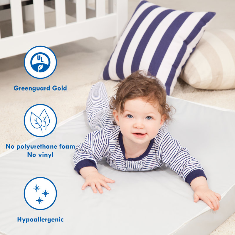 White Waterproof Innerspring Mini Crib Mattress, GREENGUARD Certified