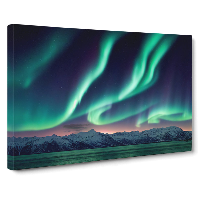 Brilliant Aurora Borealis - Wrapped Canvas Print, 35cm H x 50cm W x 3cm D
