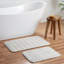 Tapis de bain en mousse viscoélastique à rayures en bambou Little Arrow Design Co-113622545
