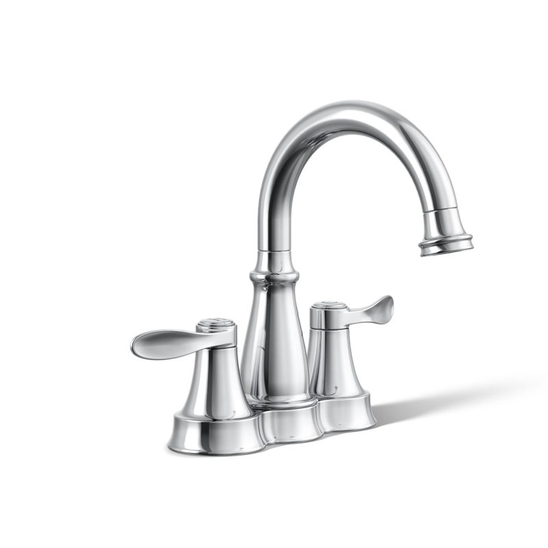 Bellera Centerset Bathroom Sink Faucet, 0.5 Gpm, Silver
