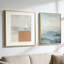 Ensemble de 3 cadres photo 14 x 24 de qualité supérieure avec passe-partout et verre trempé, cadre moderne en métal doré champagne, comprenant un ensemble de fixation murale pour une présentation de qualité galerie