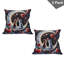 Ambesonne Cat Throw Pillow Covers 2 Pack Indigo and Scarlet-99022107-99022108