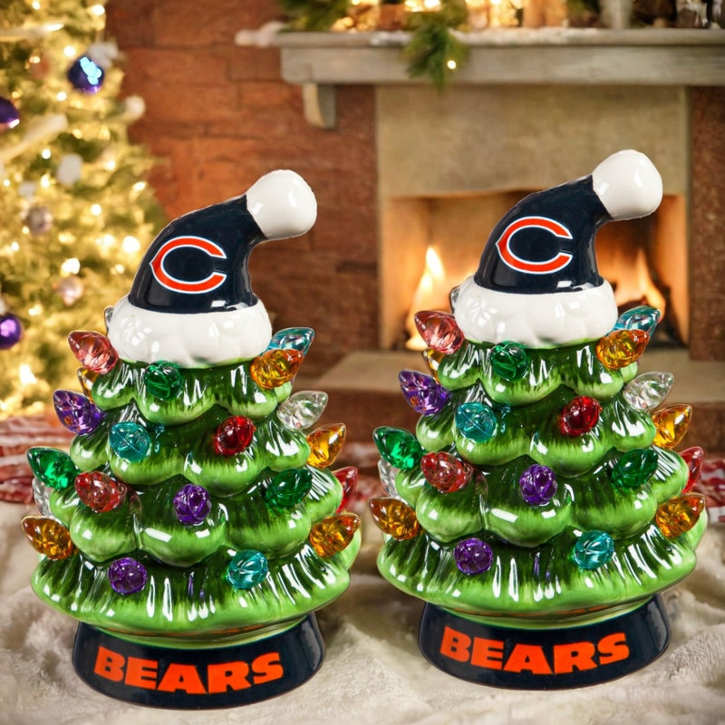 4" Mini LED Tabletop Christmas Tree, Chicago Bears