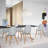 Brender Armless Dining Side Chairs – Set of 2 Upholstered Cushion Seats with Natural Wood Legs, Modern Style-628195742