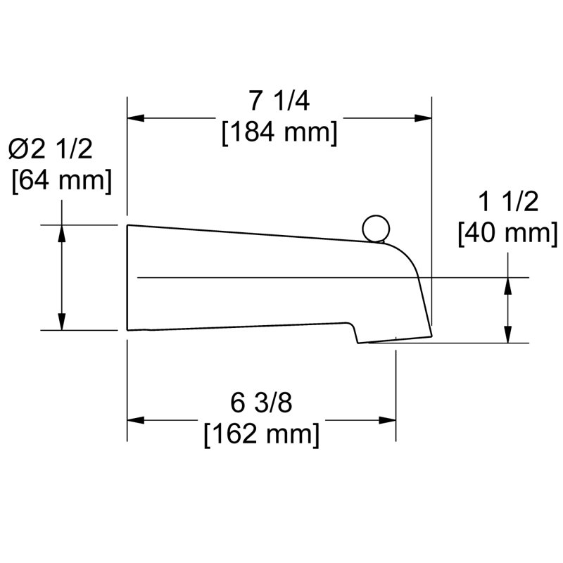 Riobel Wall Mount Tub Spout With Diverter