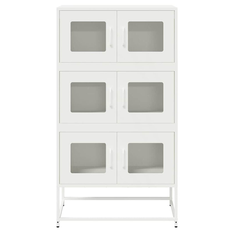 Highboard 68X39x123 Cm Steel, White