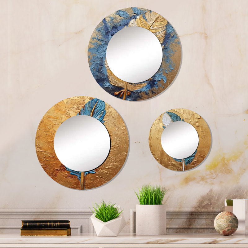 Ensemble de 3 miroirs en aluminium 3 pièces
