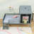 Wooden House Platform Bed With Blackboard, Bookcase And Slats-1103084124-1103084122