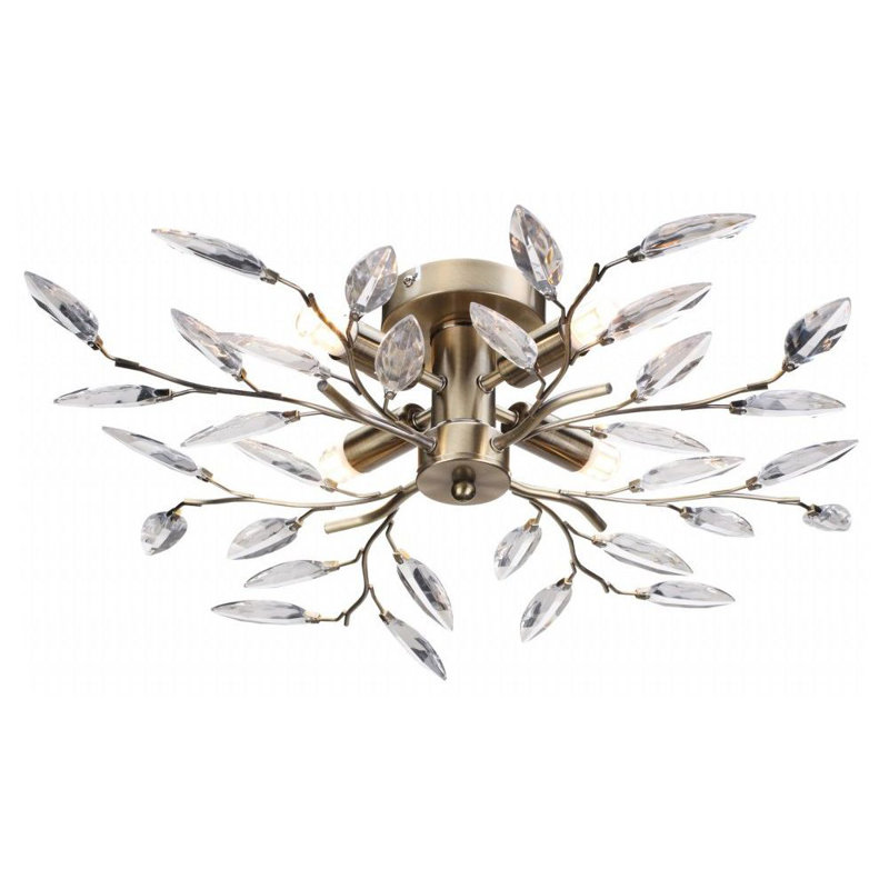 Judah Semi Flush Mount, Antique Brass