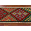 Tapis de couloir oriental géométrique en laine Kilim 3 x 13