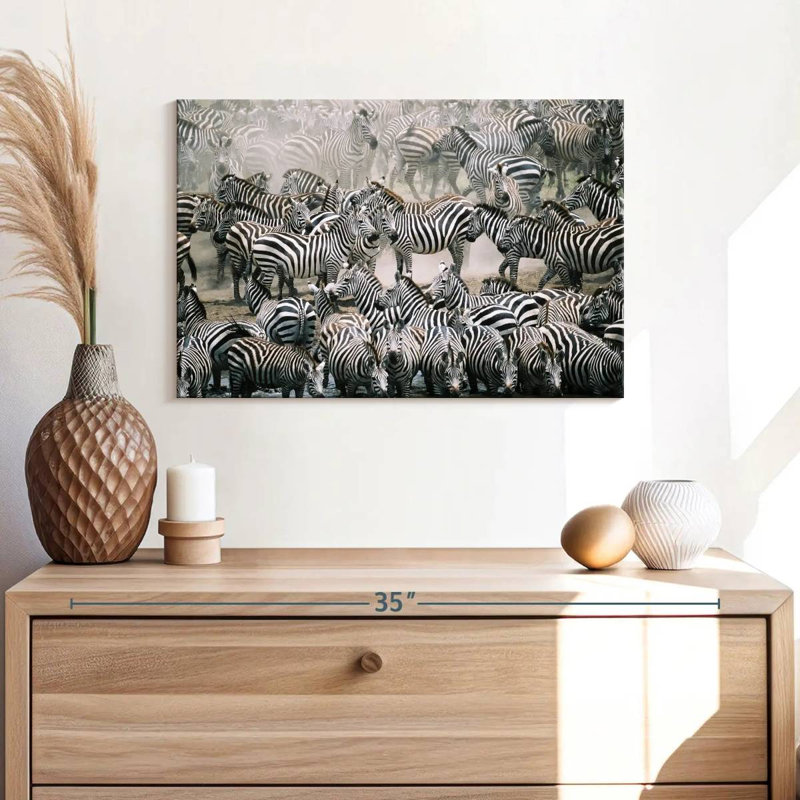 Brampt Zebra Herd, 16" H x 24" W