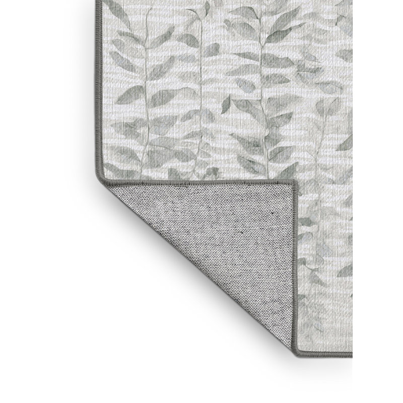 Machine Washable Gray Area Rug, Rectangle 8' x 12'
