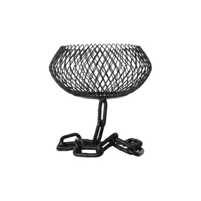 Bougeoir en fer pour salon, centre de table de salle à manger avec décoration de chaîne noire