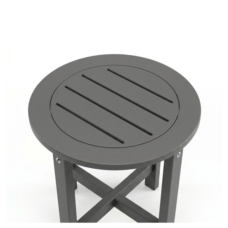 Table d'appoint extérieure en PEHD gris, l 15,94 po x P 15,94 po x H 17,71 po