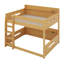 Lit superposé grand sur grand avec tablettes de rangement et ports USB-516383945