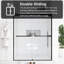 60 po X P 74 po H Porte de douche coulissante avec cadre noir-110983338