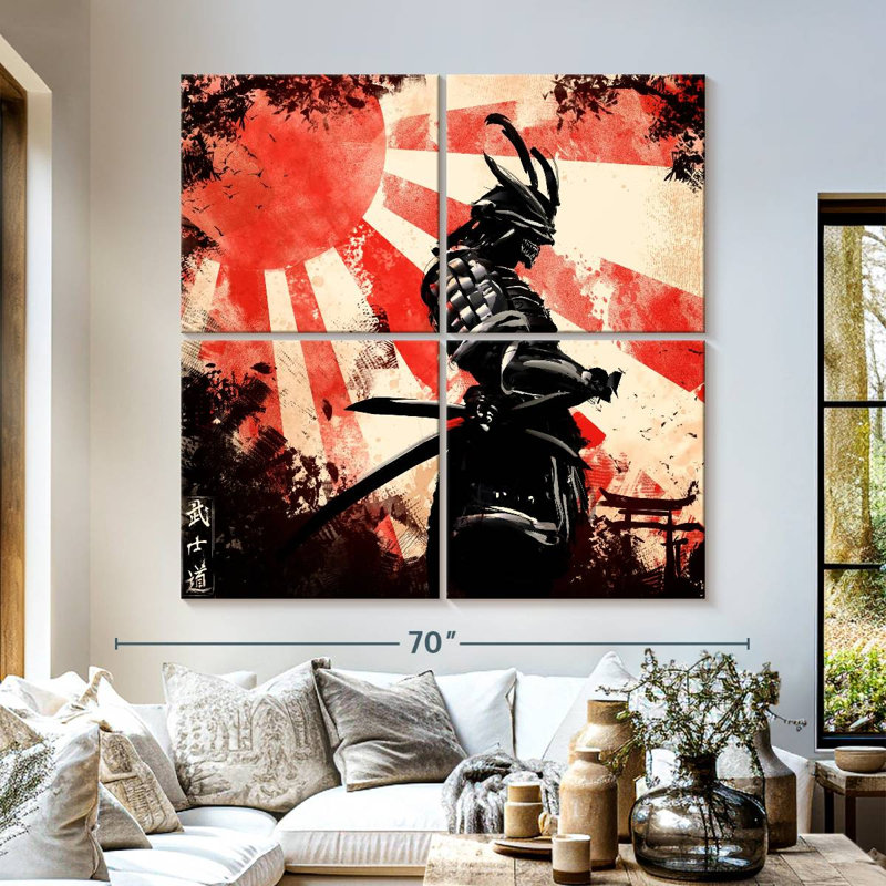 Leisha Samurai tenant un Katana, H 57 po x l 57 po