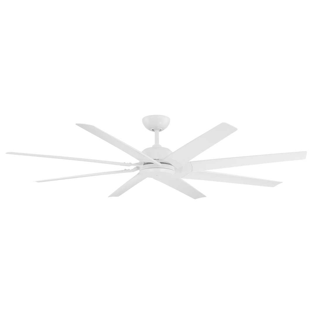 Roboto XL Indoor/Outdoor 8-Blade Smart Ceiling Fan 70" and Remote Control Included, Works With Alexa and iOS / Android App Modern Forms 