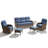 Alakai 7-Piece Outdoor Courtyard Wicker Family Conversation Set With Swivel Chairs And Coffee Table-931248712