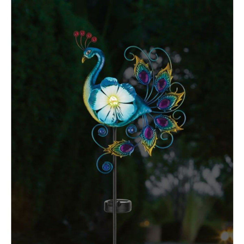 Peacock Solar Stake - Blue