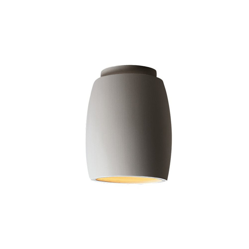 Ceramic LED Flush Mount, Incandescent (Not Included), Bisque