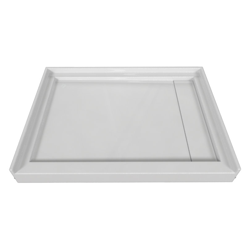 Signature 48'' W 36'' D Rectangular Single Shower Base, Left, White