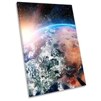Planet Earth Space - Wrapped Canvas Print