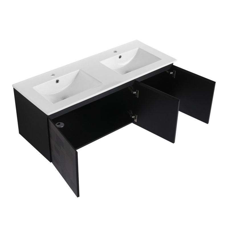 47.6'' Double Bathroom Vanity with Top