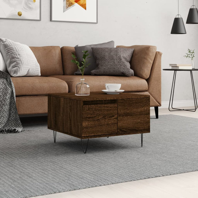McBrine Coffee Table with Storage, Brown Oak