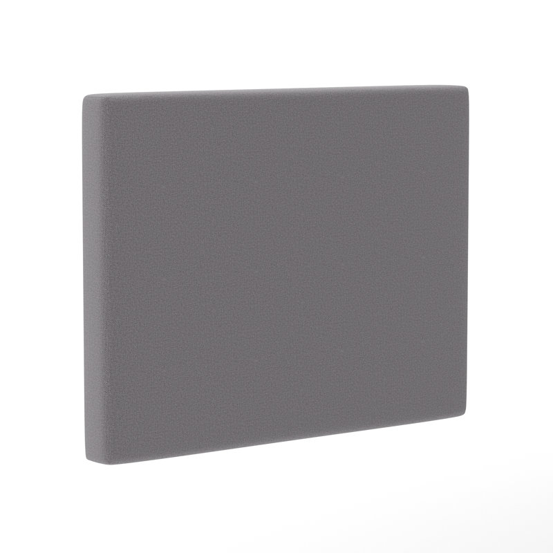Tête de lit tapissier avec 2 prises de courant, 1 port USB, 1 port USB-C, Gris