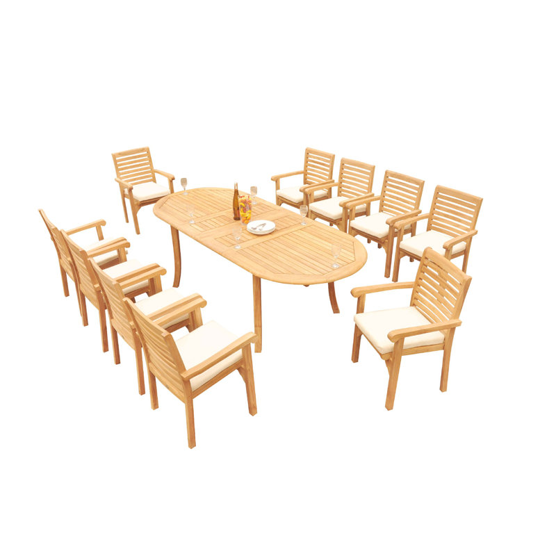 Ensemble repas pour 10 personnes Douberly, 105 po x 40 po x 31,5 po