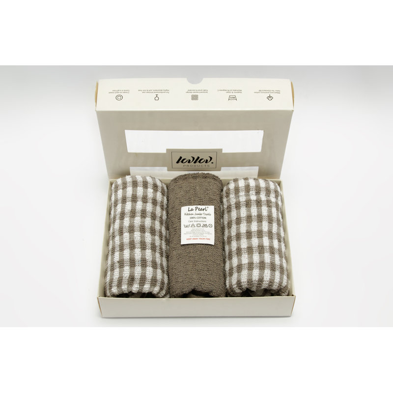 Cotton Jacquard Tea Towel Kitchen Towel, Grey