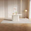 Oval White Dining Table for 6, Minimalist and Versatile (Table Only)-418879568