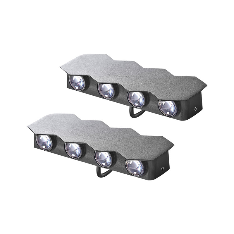 Crescentina Satin Black 8cm H Integrated LED Outdoor Sconce