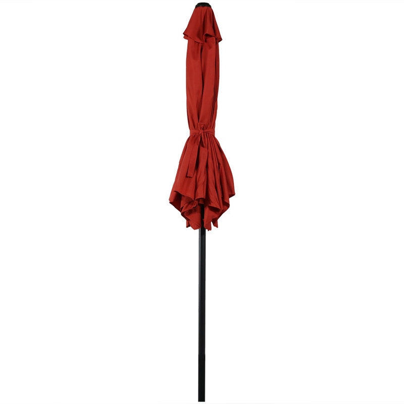 Parasol de marché de 7,5 pi avec inclinaison et manivelle - Orange brûlé Allport, Orange brûlé, H 84 po x l 90 po x P 90 po