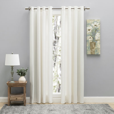 Lakeland Solid Semi-Sheer Grommet Curtain Panel