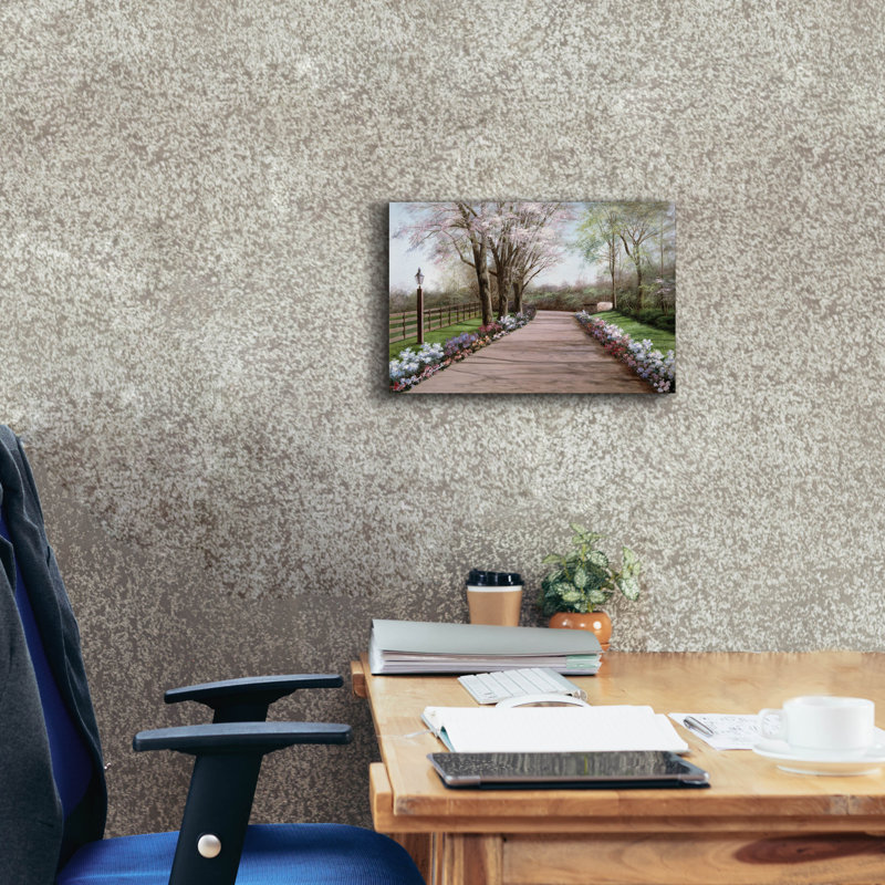 «Country Lane» par Diane Romanello, art mural sur toile, H 12 po x l 18 po x P 0,75 po